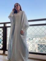 bisht butterfly silk abaya Samah Collection