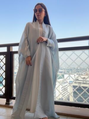 bisht butterfly silk abaya Samah Collection