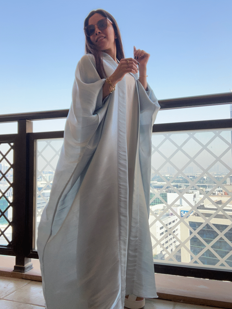 bisht butterfly silk abaya Samah Collection