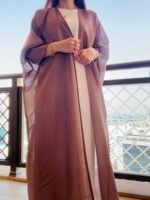 bisht butterfly silk abaya Samah Collection