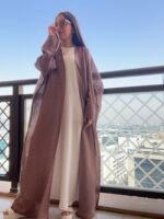 bisht butterfly silk abaya Samah Collection