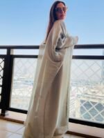 bisht butterfly silk abaya Samah Collection
