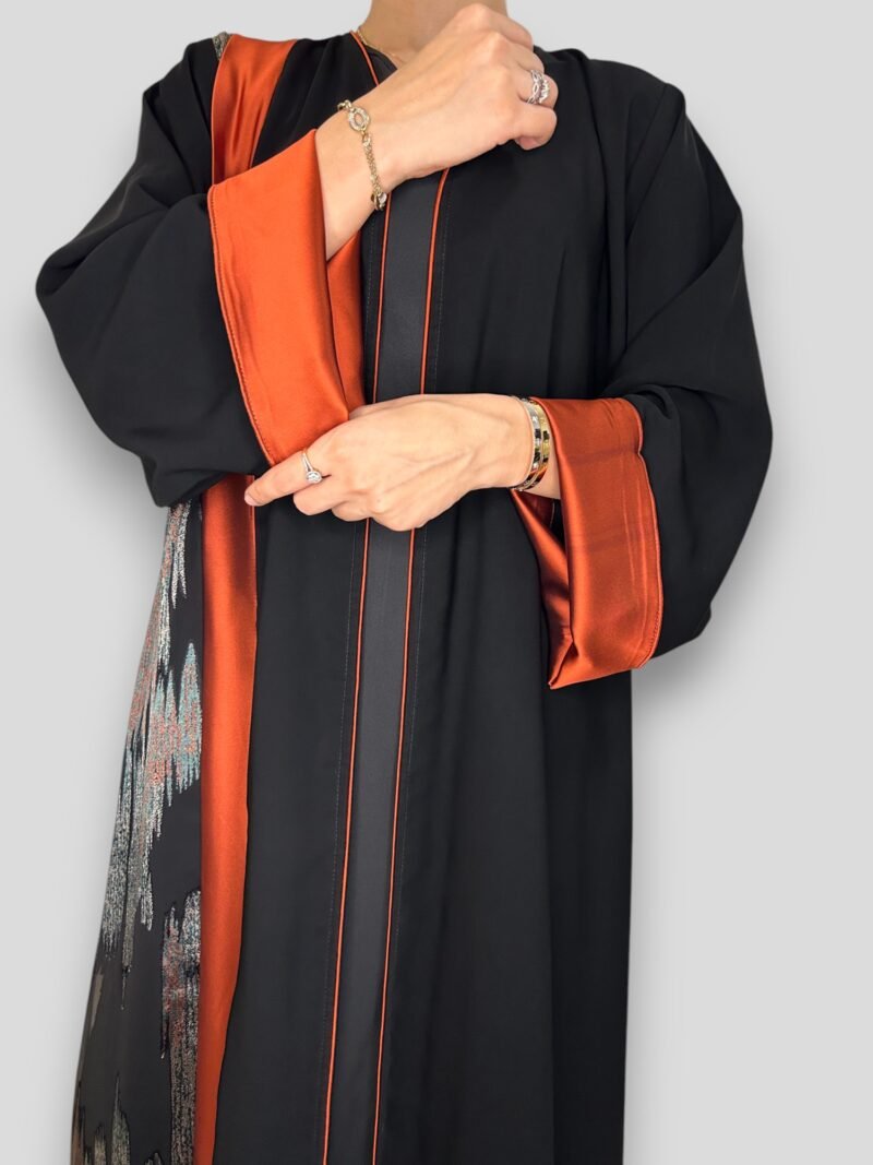 kloosh abaya Amber Black jet black