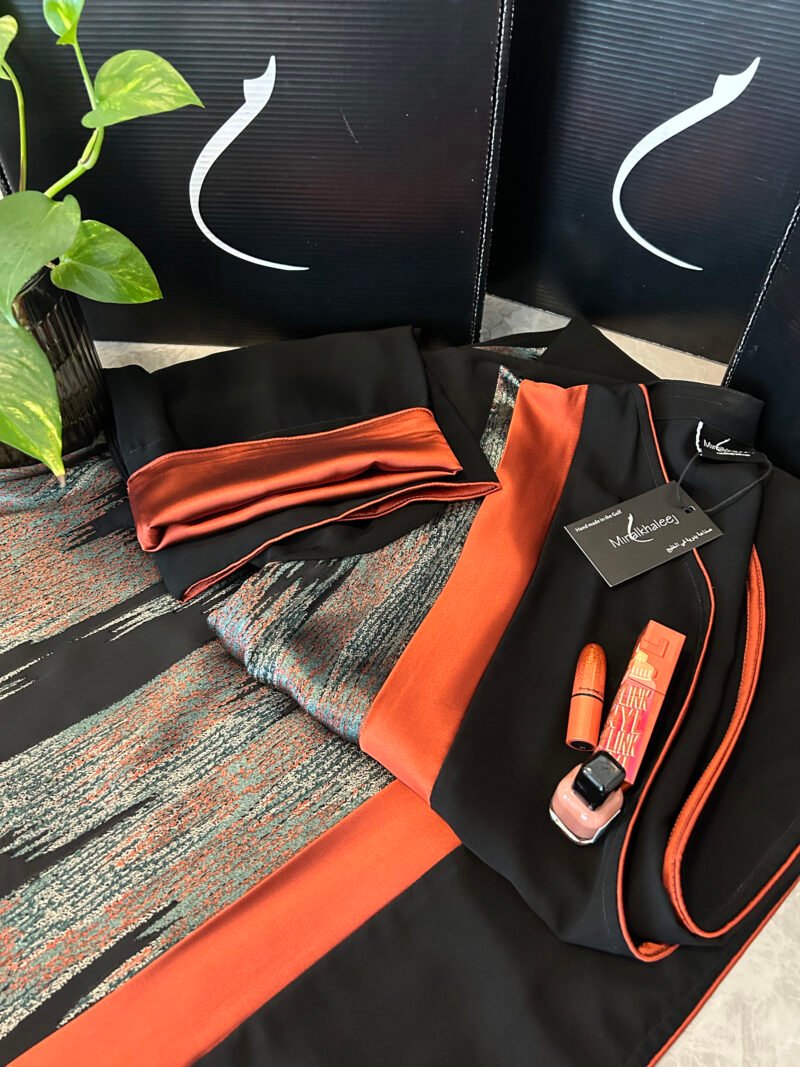 kloosh abaya Amber Black jet black
