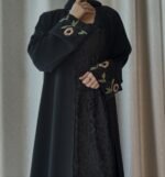 classic abaya Blooming Harmony black