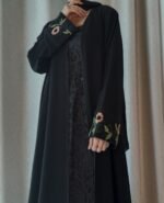 classic abaya Blooming Harmony black