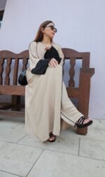 classic abaya with embroidered