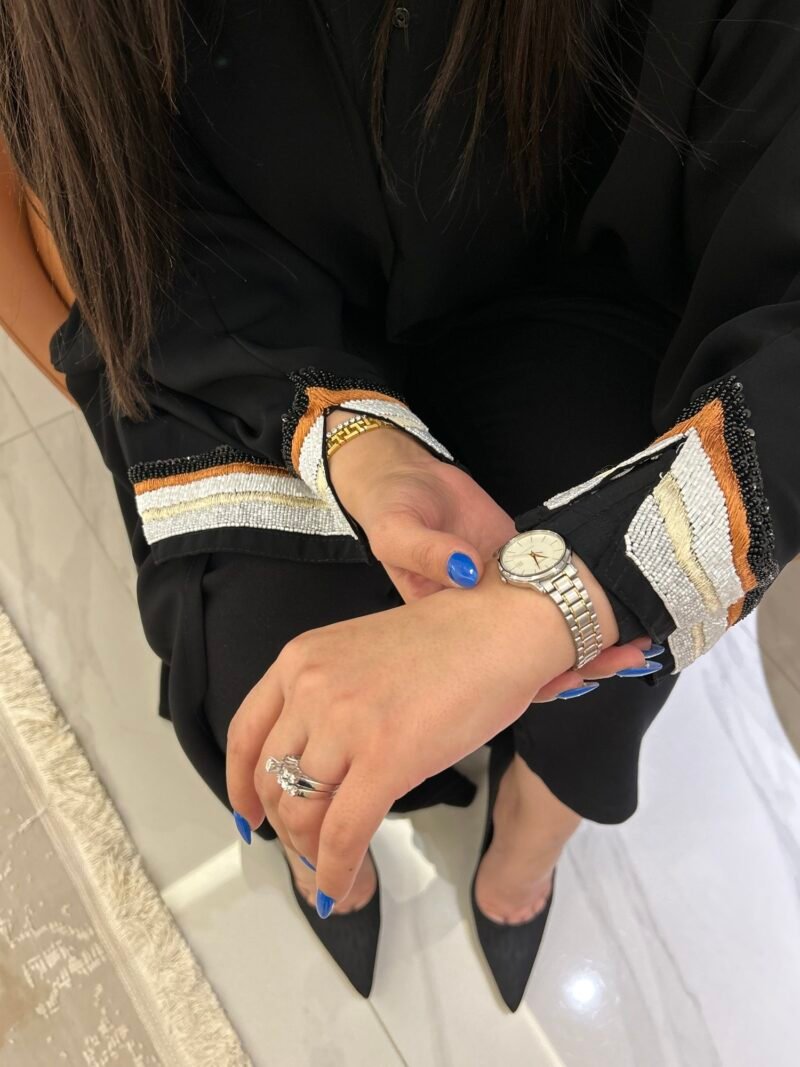 butterfly abaya Artistic Aura black