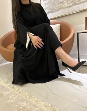 butterfly abaya Artistic Aura black