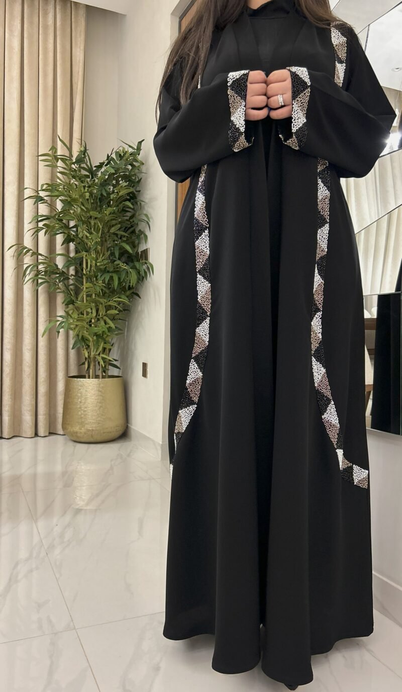 kloosh abaya Beaded Elegance black