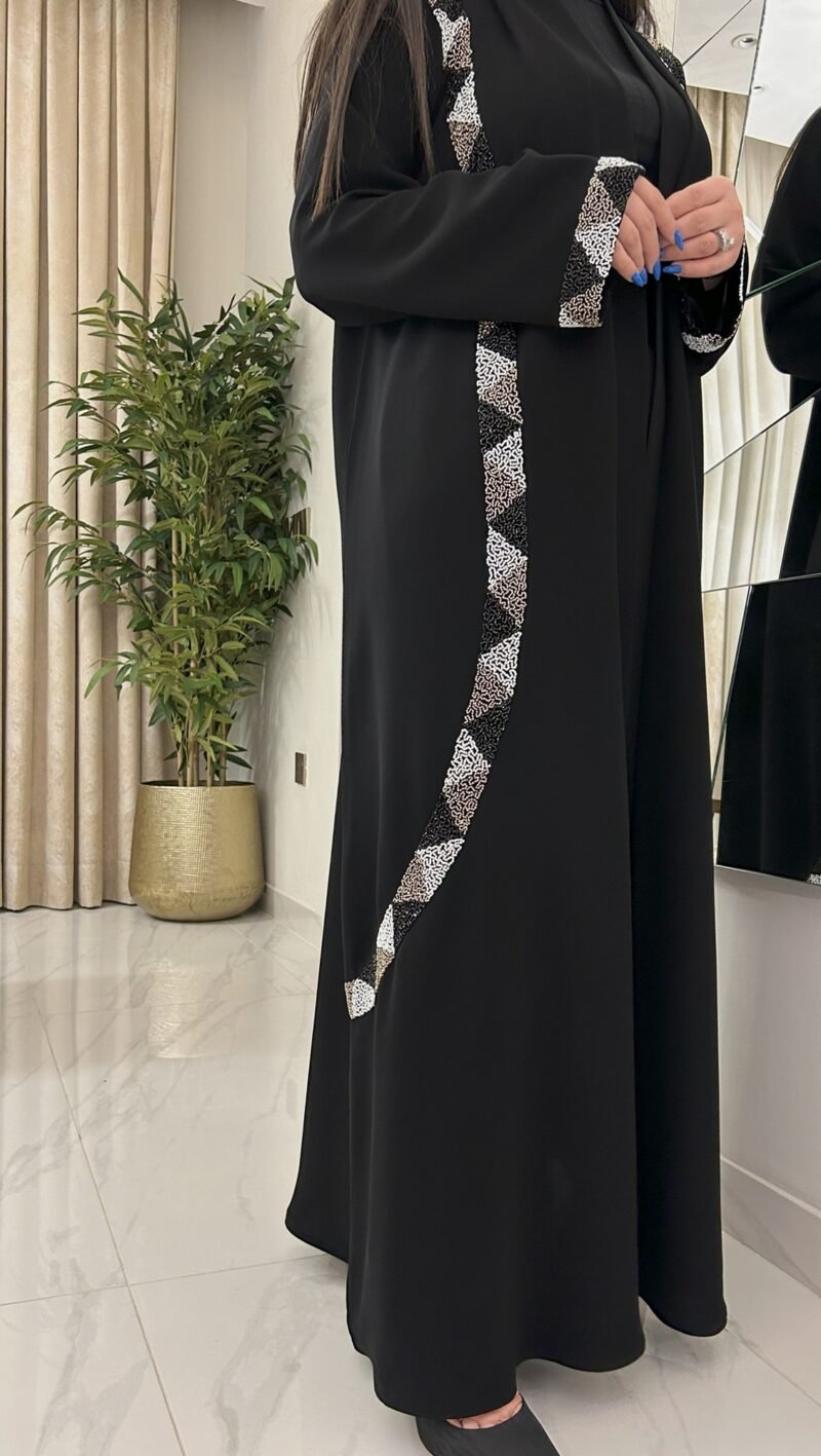 kloosh abaya Beaded Elegance black