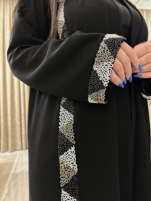 kloosh abaya Beaded Elegance black