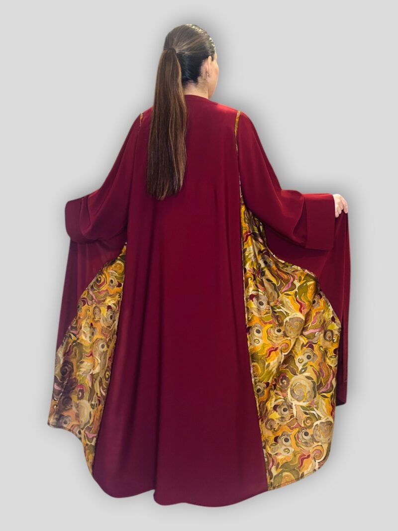 kloosh abaya with Pakistani Kashmir panel